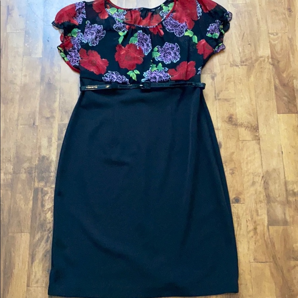 Belted midi dress